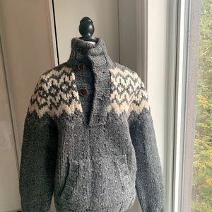 Abercrombie & Fitch Sweater Fair Isle Wool Blend men NEW large
